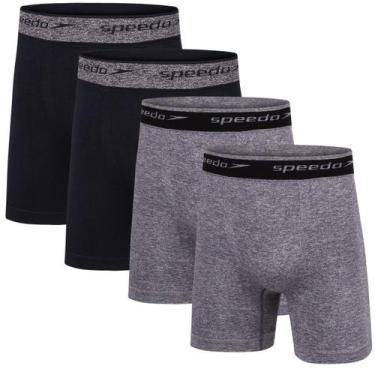 Imagem de Kit 4 Cuecas Boxer Masculina Speedo Conforto Com Poliamida E Pernas Lo