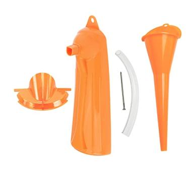 Imagem de HCmotorku Conjunto de funil de óleo de 3 peças adequado para Harley, funil de filtro de óleo de caixa primária de enchimento do cárter, design sem gotejamento para manutenção de motocicletas, laranja