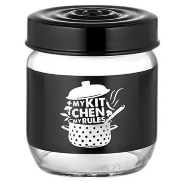 Imagem de Pote de Vidro com Tampa de Plástico Decorado My Kitchen 425ml - Fratel