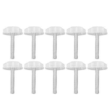 Imagem de Grcfumo 10 PCS Niveladores de pernas, nivelamento para o pé ajustável para parafuso de ferro ajustável em niveladores de móveis de operação fácil, parafuso rosqueado de pés para mó