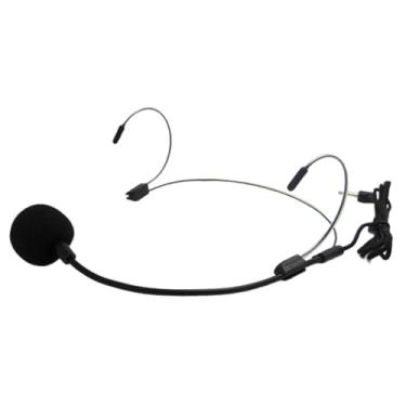 Imagem de predolo Fone de ouvido discreto com gancho duplo e microfone, baixo, plugue de 3,5 mm ergonômico, Preto