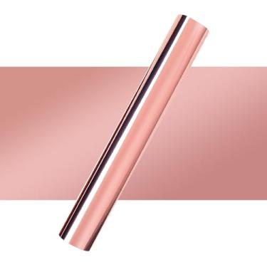 Imagem de IModeur Vinil permanente de ouro rosa para todas as máquinas de corte - Rolo de vinil adesivo permanente metálico de 30,5 cm x 30,5 m para decoração de copos, decoração de festa, adesivo