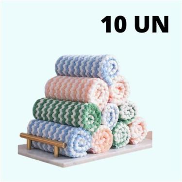 Imagem de Kit Panos de Limpeza Microfibra 25x25cm Alta Absorção Multiuso - B MAX