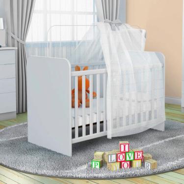 Imagem de Berço Americano Inocência e Colchão Baby D18 (10x70x130) Branco