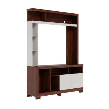 Imagem de Estante para Home Theater e TV até 50 Polegadas Elba 2 Portas Nogueira e Off White