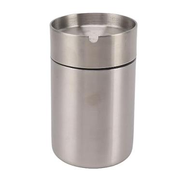 Imagem de Cinzeiro de Carro Com Tampa, Bandeja de Cinzas Removível à Prova de de Aço Inoxidável para a Maioria Dos Porta-copos de Carro Cinzeiro de Cigarro Portátil