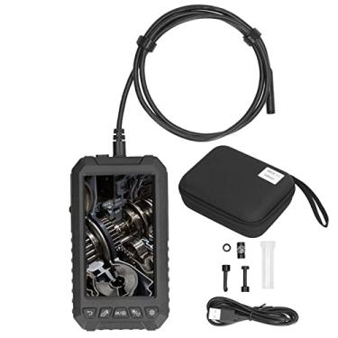 Imagem de Câmera de inspeção de borrescope digital de endoscópio industrial de 5 polegas IPS Screen HD 1080p IP67 à prova d'água com 1M de linha dura para inspeção de tubulação de carro Abs