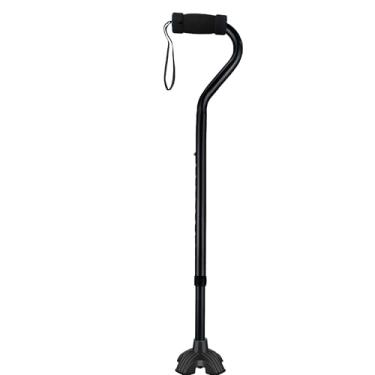 Imagem de Bengala pesada bariátrica leve de alumínio autônomo Sky Med, capacidade de peso de 272 kg, para mulheres e homens, 700 g. Peso do produto, pega macia, altura ajustável 73,6 a 101,6 cm (preto)