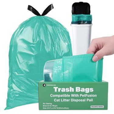 Imagem de Sacos de lixo para gatos PetFusion, design espesso para sacos de lixo de cães, bolsa de forro de substituição durável à prova de vazamento, compostável, derivada de plantas, adequada para saco de lixo