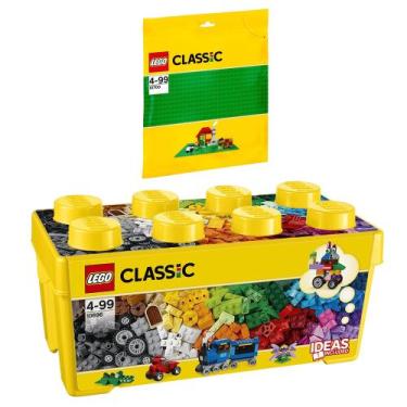 Imagem de Conjunto de blocos de construção LEGO Classic 10696 e 10700 com placa 