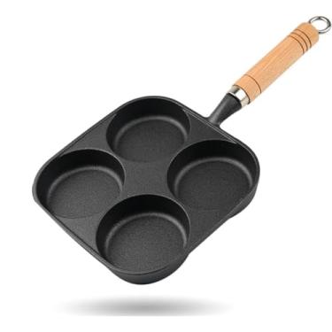 Imagem de Frigideira Antiaderente 4 Compartimentos – Ideal para Ovos, Omelete, Panquecas e Mini Hambúrgueres, Alumínio Premium com Cabo Ergonômico