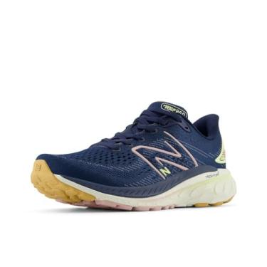 Imagem de New Balance Tênis de corrida feminino Fresh Foam X 860 V13, azul marinho/rosa orb, vintage índigo, 38, Azul-marinho/rosa orbe/índigo vintage, 8