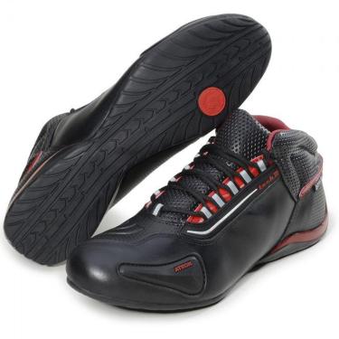 Imagem de TENIS MOTOCICLISTA CANO BAIXO COM REFLETIVO 312 KM PRETO-Masculino