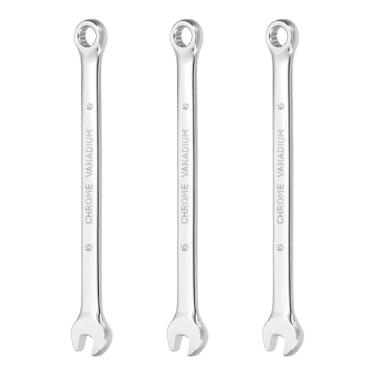 Imagem de HARFINGTON 3 peças chave de combinação de 6 mm caixa métrica de 12 pontos e chave inglesa de extremidade dupla CR-V de extremidade aberta para reparo de máquinas de móveis de tubos automotivos, faça