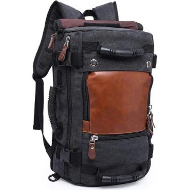 Imagem de Mochila de viagem para laptop, mochila de lona, ajuste para notebook d