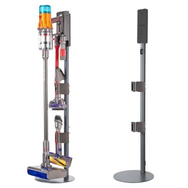 Imagem de Sllolsupport Suporte a vácuo compatível com Dyson V7V8V10V11V12V15 e fino, suporte de armazenamento de metal, clipes de armazenamento removíveis