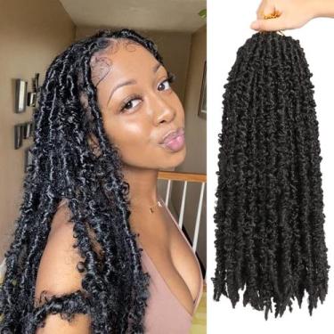 Imagem de Crochet Hair ZRQ Butterfly Locs 18 polegadas, 6 pacotes para mulheres 