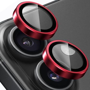 Imagem de Compatível com protetor de lente de câmera iPhone 17 [1 conjunto], protetores de lente individuais, vidro temperado ultrafino resistente a arranhões com bordas de alumínio, para telefone Apple iPhone