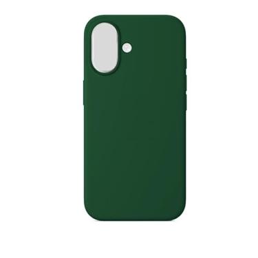 Imagem de Capinha Compatível com Iphone 13 Preta, Branca, Azul, Rosa, Bordô, Roxo, Lilás, Cinza, Pink, Bege, Flexivel, Tecnologia anti impacto, Aveludada com design PREMIUM c/logo (Verde)