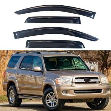 Imagem de Viseira de janela IG compatível com Toyota Sequoia 2001-2007, defletor de ventilação lateral de proteção contra chuva, 2001 2002 2003 2004 2005 2006 2007