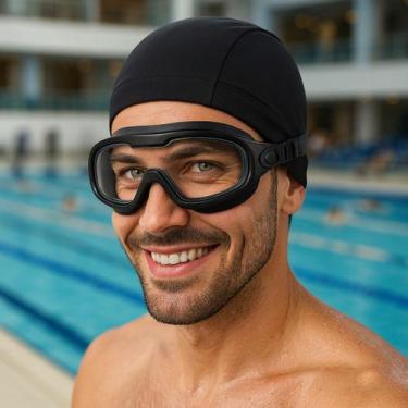 Imagem de Kit óculos-máscara natação+touca profissional adulto plevra - ALÍKI, P