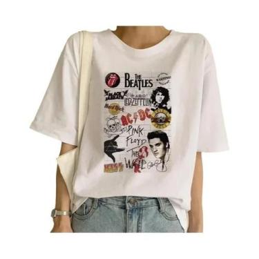 Imagem de Camiseta Feminina Guns N' Roses - Branca - Estilo Punk Rock, BR-G2, Nã