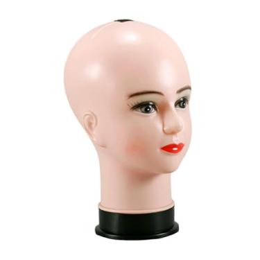 Imagem de Kokiya Cabeça de manequim feminina para chapéus, exibição de manequim, apliques de cabelo para shopping, acessórios de exposição de chapéus de barbearia