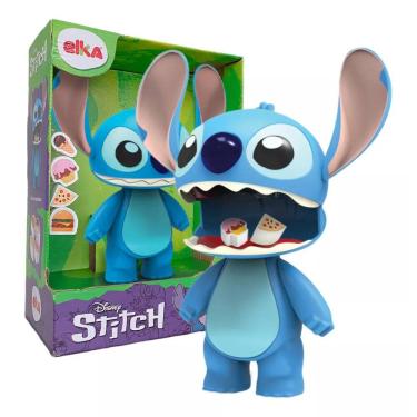 Imagem de Boneco Stich 24 Cm Mexe Orelha Abre A Boca Elka - 1288