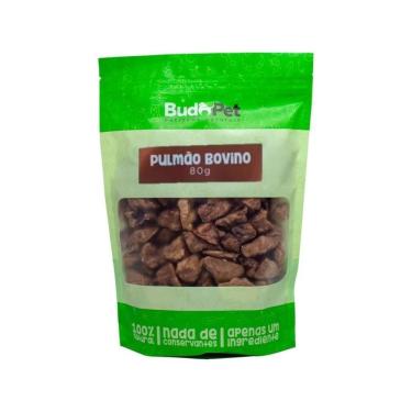 Imagem de Petisco Natural Para Cães E Gatos Budopet Pulmão Bovino 80G