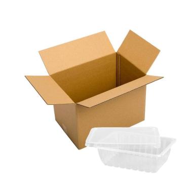 Imagem de Embalagem Marmita Fitness 500Ml Pac C 25 Transparente Kit 4