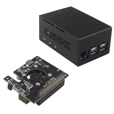 Imagem de ZDE ZP580 PoE+ HAT Power Over Ethernet HAT Placa adaptadora com capa de alumínio ZC501 para Raspberry Pi 5 Suporte 802.3af/at padrão de rede