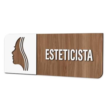 Imagem de Placa de Sinalização Indicativa - Esteticista/Estética