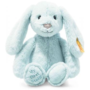 Imagem de Pelúcia Coelho para Crianças Maiores de 1 Ano, STEIFF 242335, Azul Aço