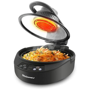 Imagem de Fritadeira Elétrica AirFryer 5L com Temporizador e Controle Digital, 110V 1500W, Elite Gourmet EAF4700, Preto