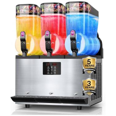 Imagem de Máquina de Raspadinha e Smoothie Gelado Comercial de Aço Inoxidável, 45L, 85 Copos por Ciclo, Ideal para Restaurantes e Bares - FOHERE