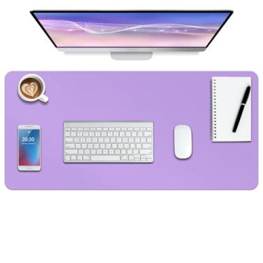 Imagem de Boutilon Protetor de mesa de couro, tapete de mouse antiderrapante, tapete de mesa para laptop, tapete de mouse de escritório, borrão de mesa de couro impermeável, bloco de escrita para escritório e