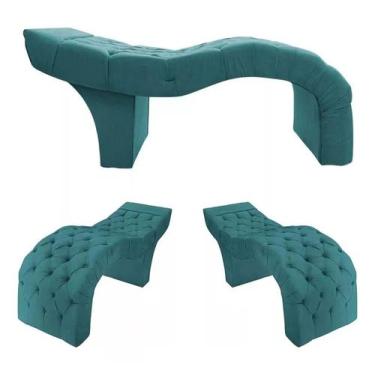 Imagem de Maca Estetica Turquesa Profissional Premium Suede - Santo Box FR