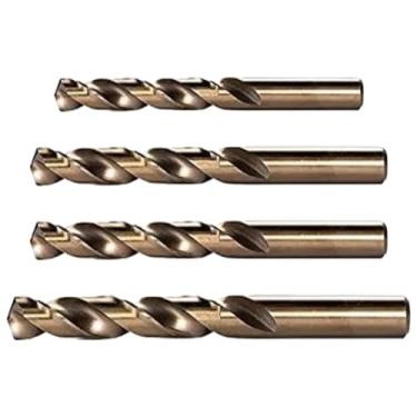 Imagem de WZFC 4 peças HSS M35 broca revestida de cobalto broca redonda de alça reta para broca de corte de furo de concreto de telha de metal de vidro