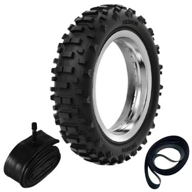 Imagem de Kit Pneu Ktm 300 Exc Bmw G 450 X 140/80-18 70r He40 Rinaldi + Camara + Cinta