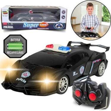 Imagem de Carrinho Controle Remoto Polícial Recarregável Com Luz 7 Funções Polic