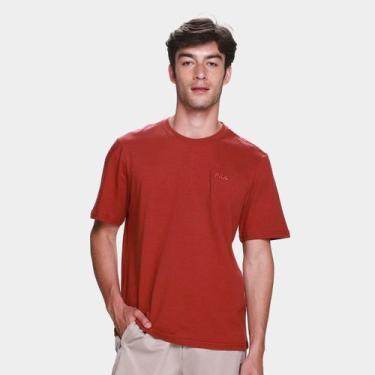 Imagem de Camiseta Fila Classic Masculina, Bordô, P