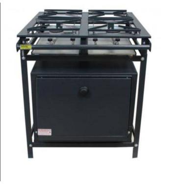 Imagem de Fogão Industrial 4 Bocas Ap P5 30x30 com Forno Leona