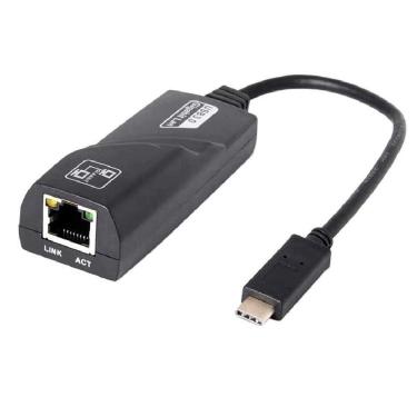 Imagem de Conversor Adaptador Type-C x RJ45 Lan USB 3.0 Gigabit 10/100/1000Mbps