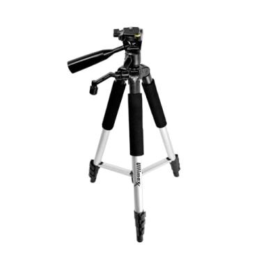 Imagem de Ultimaxx Suporte de tripé de liga de alumínio leve de 147 cm com cabeça de frigideira de 3 vias para DSLR Canon Nikon Sony Olympus com bolsa de transporte (preta)