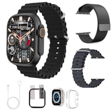 Imagem de Relógio Smart Watch Serie 9 W69 Ultra Tela Amoled 2.2 Kit Acompanha Pulseira Protetor Pelicula-Unissex