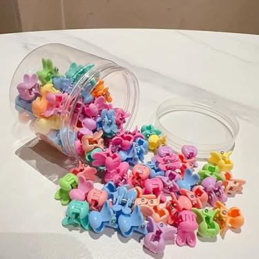 Imagem de Mini grampos de cabelo de coelho, 100 peças, clipes de garra pequenos, grampos de mandíbula, grampos de cabelo, presilhas de cabelo, acessórios de cabelo para mulheres e meninas