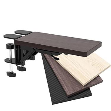 Imagem de Premium Arm Support Bracket for Desk, 90° Foldable Desk Extender, Home Office Gaming, Armrest Wrist Rests, for Left-Handed and Right-Handed, Ergonomic/Reduce Shoulder Pressure/965 (Color : Walnut, S