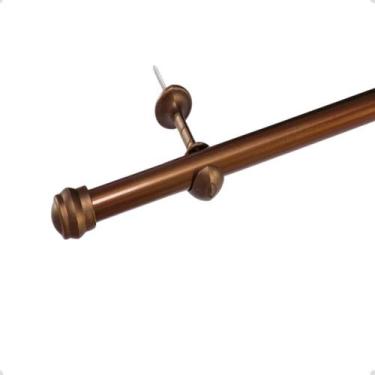 Imagem de Kit Varão Simples para Cortina de 4 Metros 19mm Com Suporte Facil de I