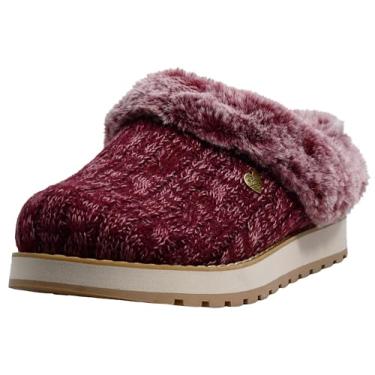 Imagem de Skechers Pantufa feminina Ice Angel, Borgonha, 37
