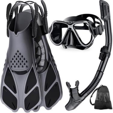 Imagem de Conjunto de equipamentos de mergulho Zenoplige Mask Fins Snorkel para 